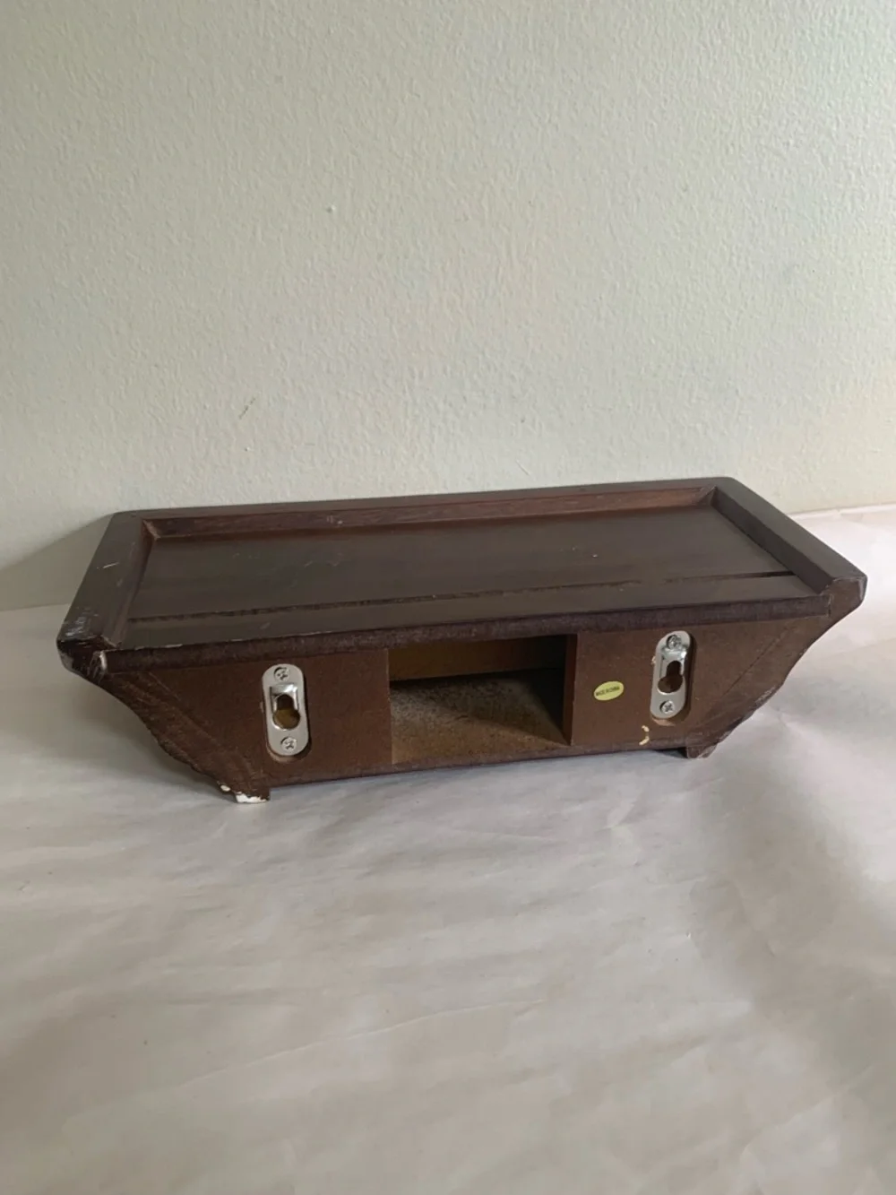 Traditional Floating Shelf Ledge Wood Brown Crown Molding Primitive Display 12”